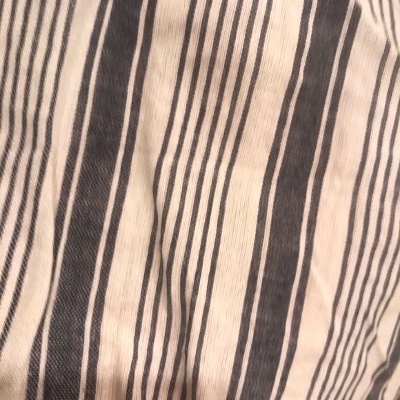 Grey and White Cotton Striped Scarf - Picture 2 of 4